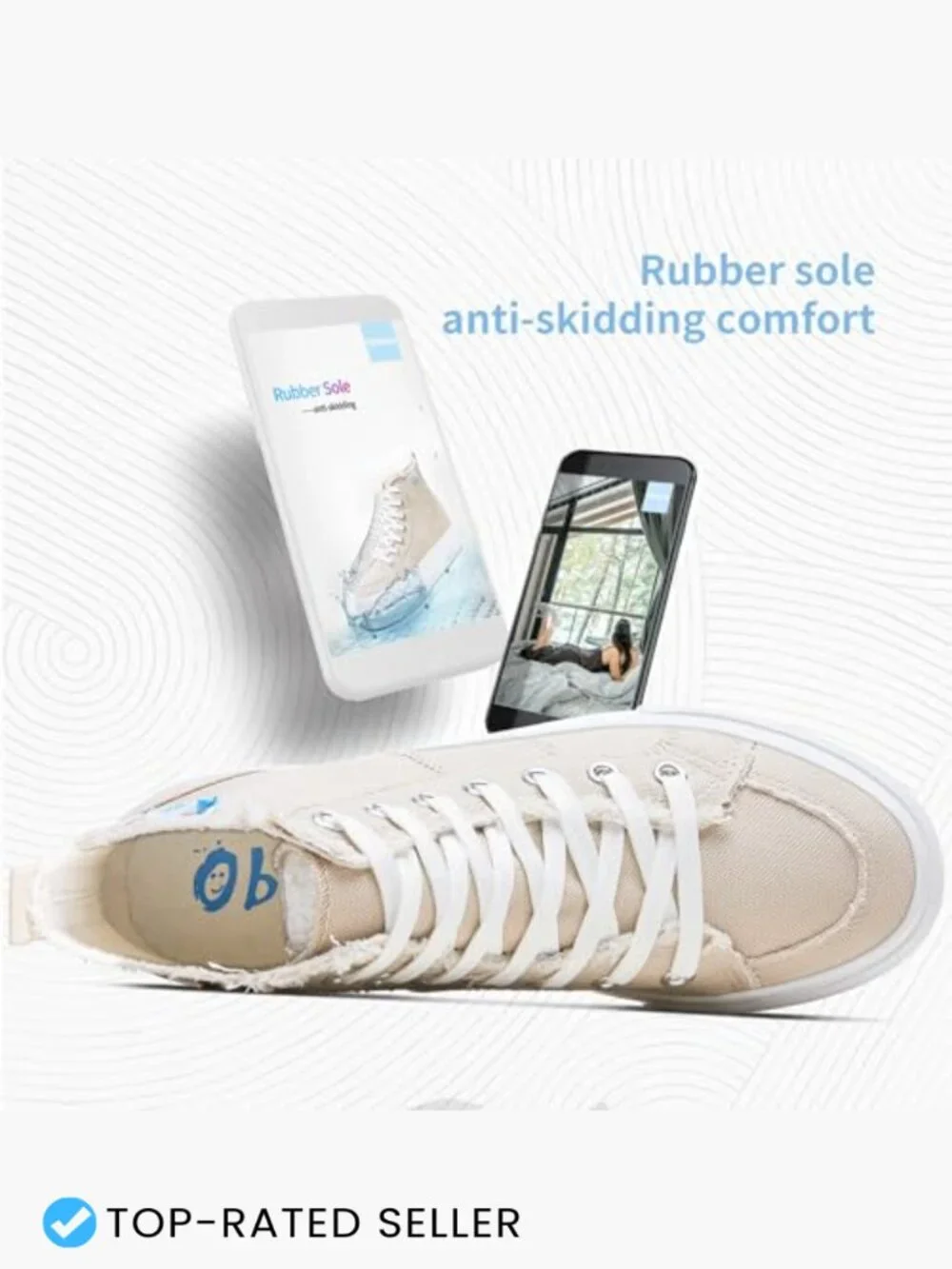 High Top Platform Canvas Sneakers Women Mid Calf Fashion Casual Lace Up Skate